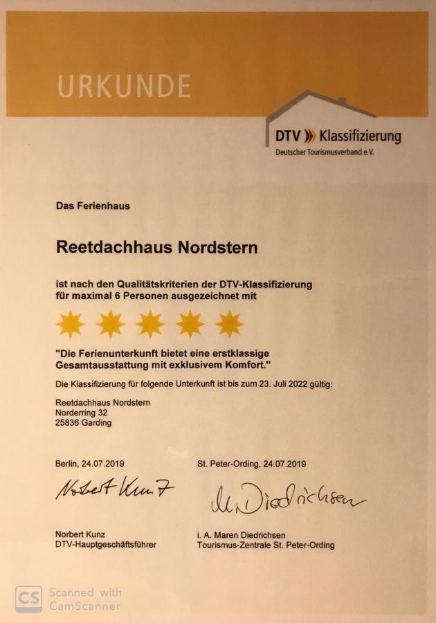 Reetdachhaus Nordstern Villa Garding Kültér fotó